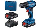 BOSCH GSR 185-LI Akumulátorový vŕtací skrutkovač 2x 2 Ah, GAL 18V-20, kufor 06019K3000